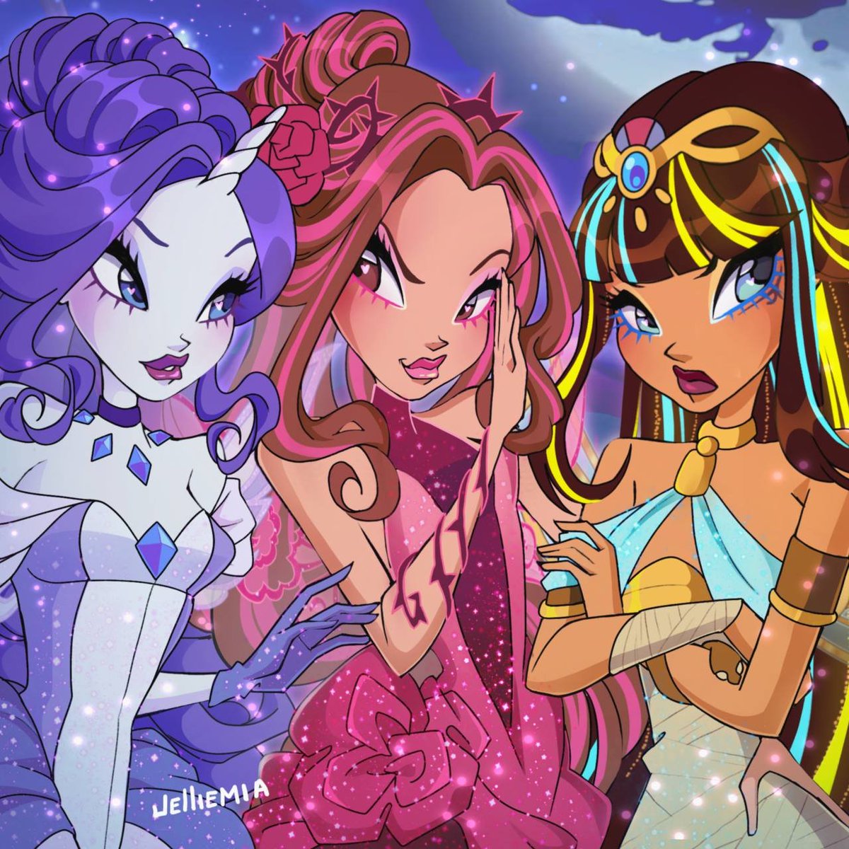 Jelliemia's tweet photo. Best crossover ever!!!!!
#monsterhigh #winxclub #everafterhigh #mylittlepony https://t.co/MVoWCJVm1K