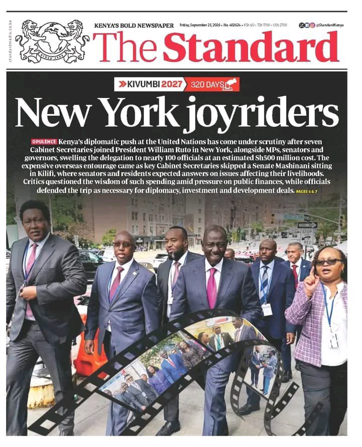 MwangiBonnie's tweet photo. I talk often about the two realities unfolding simultaneously in Kenya.

The first one is the experience of 97% of Kenyans. The Contributors. Those who contribute taxes, sweat, tears, and, sometimes, blood. 

They get almost nothing in return. 

Their interaction with government is primarily when paying taxes, and, when they are being shaken down by the same government for bribes for basic services such as a passport. 

Then there is the 3%. Those in and around government. The Consumers. 

The income the country produces is not enough to care for their tastes, and their chosen lifestyles. 

So, they spend twice the national income each year. Not to serve Kenyans.

To ensure that there is enough money on the table to be stolen, and, wasted on stupid endeavours that benefit those in government. 

Look at the first picture. 

50% of the national revenue goes to 2% of Kenyans in salaries at the national level.

Salaries alone.

To 2% of Kenyans. 

At the county level, 47% of the entire budget of 47 counties goes to salaries of the 1% of the county population in government. 

In salaries alone. 

It’s economic apartheid. 

The insane and wasteful spending on trips you see all the time, is in the remaining 50%.

And, we have not spoken about the KSH 800 billion stolen each year. 

Today, the entire political class is New York. 

Posting selfies for us. So that we can see how good they have it. 

On our dime.

Can you tell from their selfies that they ‘represent’ a country that is KSH 13.5 trillion in debt? 

A country spending 84% of every single shilling on debt service?

A country that is spending 12 shillings on debt service for each 1 shilling it spends on healthcare? 

A country that is spending 3 shillings on debt service for each 1 it spends on education?

Can you tell that?

Ours is a banana republic- through and through.