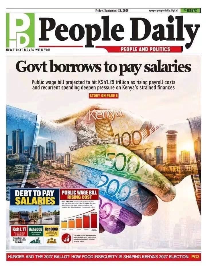 MwangiBonnie's tweet photo. I talk often about the two realities unfolding simultaneously in Kenya.

The first one is the experience of 97% of Kenyans. The Contributors. Those who contribute taxes, sweat, tears, and, sometimes, blood. 

They get almost nothing in return. 

Their interaction with government is primarily when paying taxes, and, when they are being shaken down by the same government for bribes for basic services such as a passport. 

Then there is the 3%. Those in and around government. The Consumers. 

The income the country produces is not enough to care for their tastes, and their chosen lifestyles. 

So, they spend twice the national income each year. Not to serve Kenyans.

To ensure that there is enough money on the table to be stolen, and, wasted on stupid endeavours that benefit those in government. 

Look at the first picture. 

50% of the national revenue goes to 2% of Kenyans in salaries at the national level.

Salaries alone.

To 2% of Kenyans. 

At the county level, 47% of the entire budget of 47 counties goes to salaries of the 1% of the county population in government. 

In salaries alone. 

It’s economic apartheid. 

The insane and wasteful spending on trips you see all the time, is in the remaining 50%.

And, we have not spoken about the KSH 800 billion stolen each year. 

Today, the entire political class is New York. 

Posting selfies for us. So that we can see how good they have it. 

On our dime.

Can you tell from their selfies that they ‘represent’ a country that is KSH 13.5 trillion in debt? 

A country spending 84% of every single shilling on debt service?

A country that is spending 12 shillings on debt service for each 1 shilling it spends on healthcare? 

A country that is spending 3 shillings on debt service for each 1 it spends on education?

Can you tell that?

Ours is a banana republic- through and through.