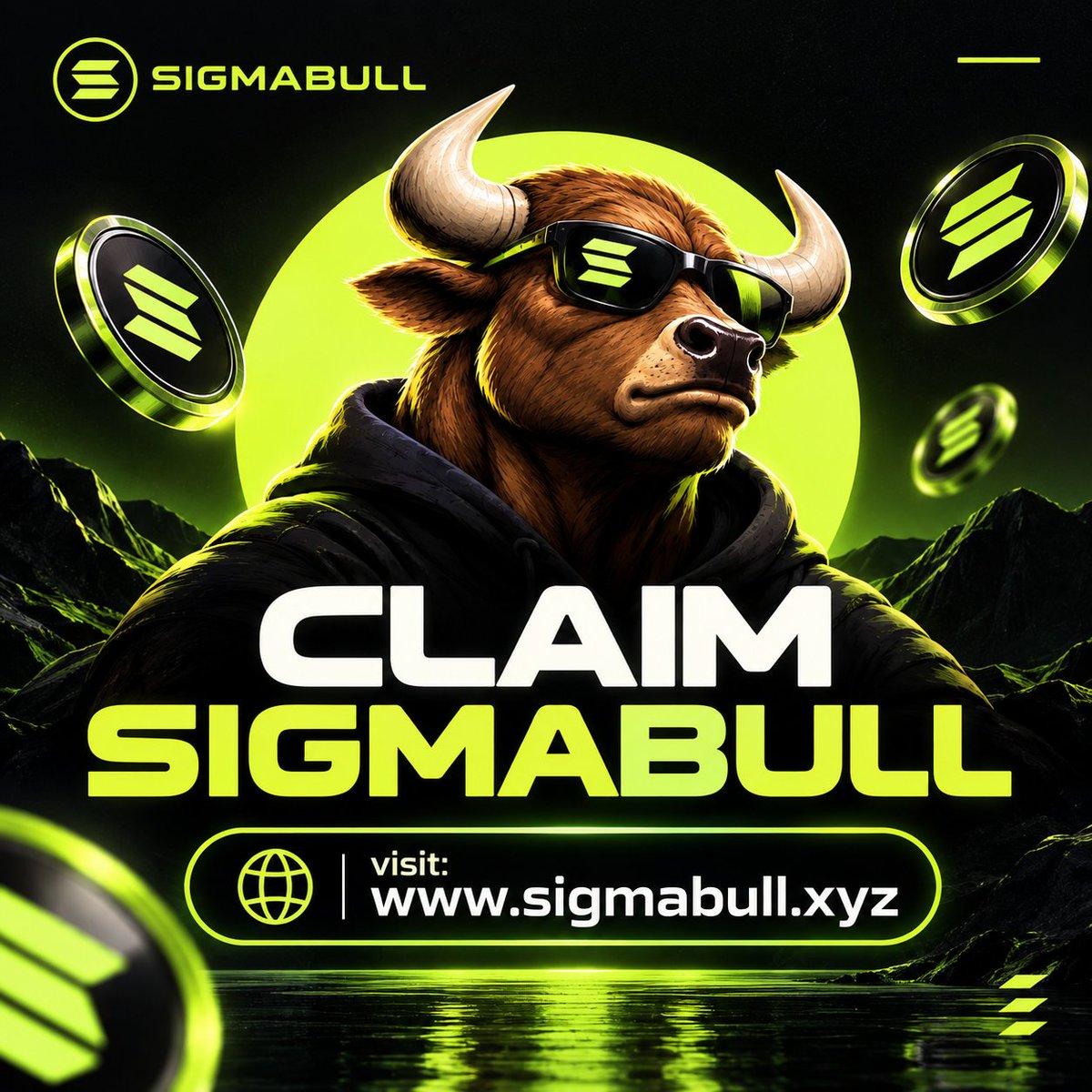 SigmaBullSol's tweet photo. drop your Solana 
$SOL address &amp; RT ♻️ 

Every wallet will receive 1,000,000 $SIGMABULL🪂 

Like + RT♻️ pinned post 📌

First 555 wallets ⬇️ #Airdrop

🌐 Buy the Presale: https://t.co/4Ip4ERIvji https://t.co/g0T78DzwNW