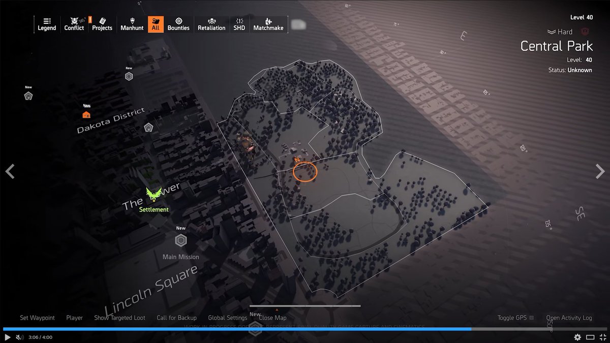 darkconsole's tweet photo. they named the dlc after central park but are only giving us a quarter of the actual park? that seems kinda goofy to me. #division2 https://t.co/cO8LeyrxX7