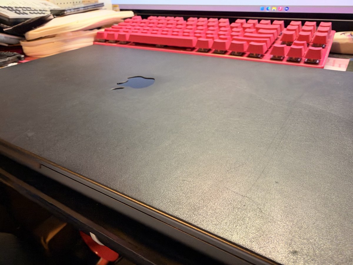 ekdomenech's tweet photo. Cows died for this leather skin from @dbrand, so I need to make sure it’s kept in good condition.  Though I’m sure Vaseline isn’t what’s best for leather. https://t.co/ikvvhtx1qK