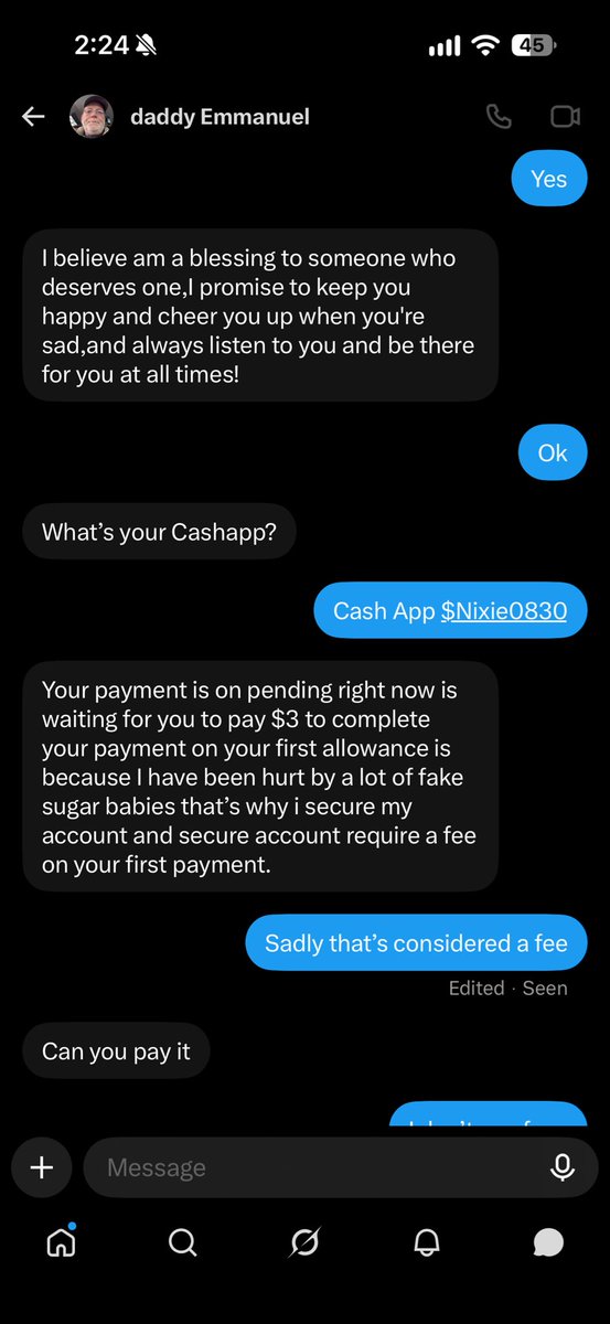nixie0830's tweet photo. Scammer. SMH 🤦‍♀️ https://t.co/gSSsJ8cJk7