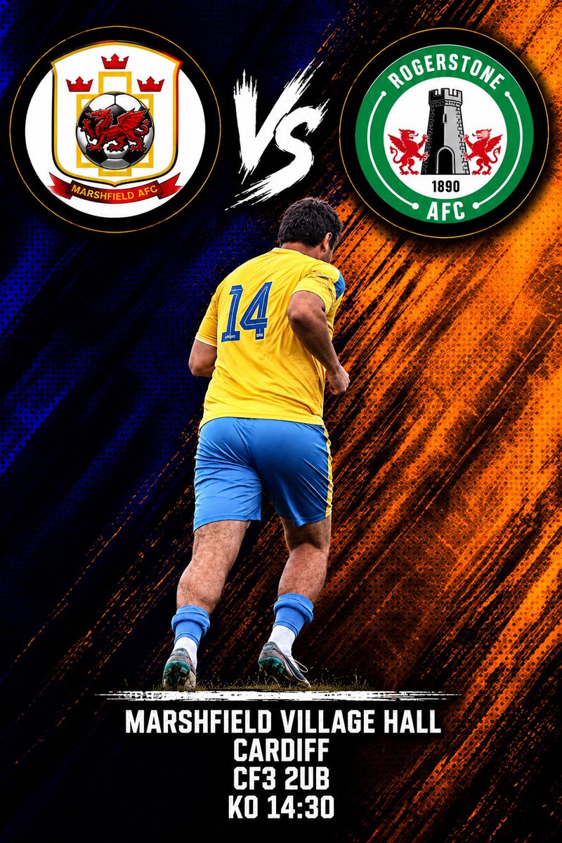 Marshfield__AFC's tweet photo. 🚨MATCHDAY🚨
🏆Gwent Premier Division
📍Marshfield Village Hall (CF3 2UB)
��14:30

Tomorrow we look to continue our winning run as we welcome visitors @RogerstoneAFC in a fixture that sees 2nd vs 3rd in the table. Get along for this big clash and support the boys #UTM https://t.co/H9wNRbHn0a