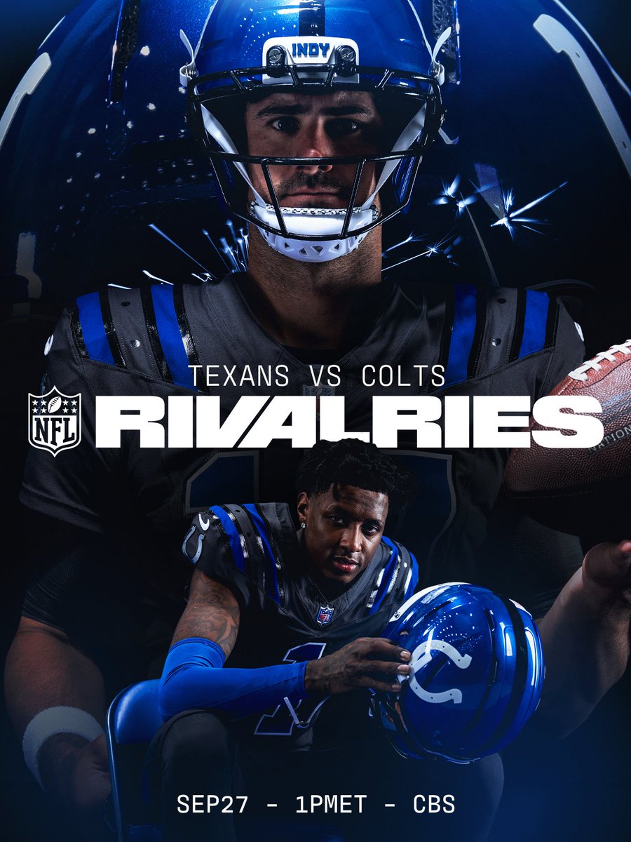 The @​Colts' Rivalries uniforms make their on-field debut this Sunday 🔥

@​HOUvsIND – Sunday 1pm ET on CBS/Paramount+
Stream on @​NFLPlus 
 [📷](https://pbs.tw