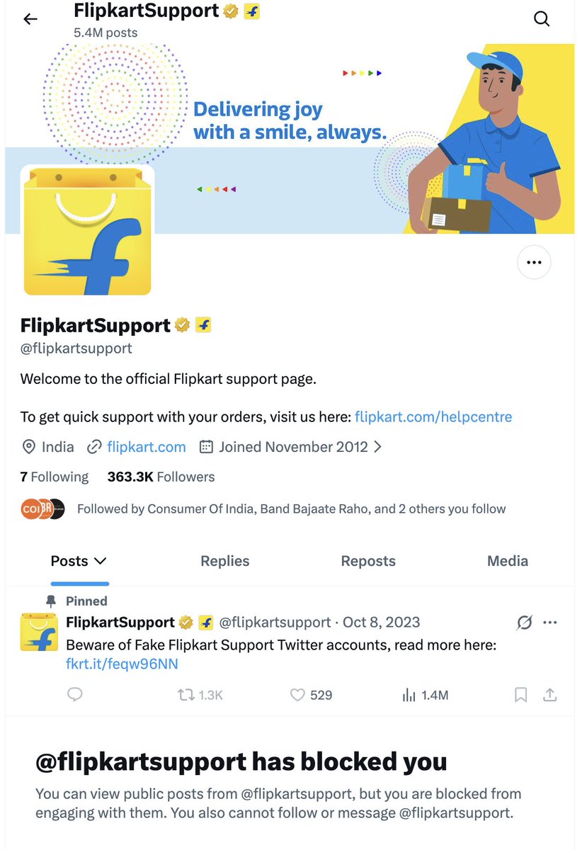 BandBajaateRaho's tweet photo. Everyone tag @flipkartsupport and ask why they blocked us?

@Flipkart ?
#bbr https://t.co/wqBGIWGQBH