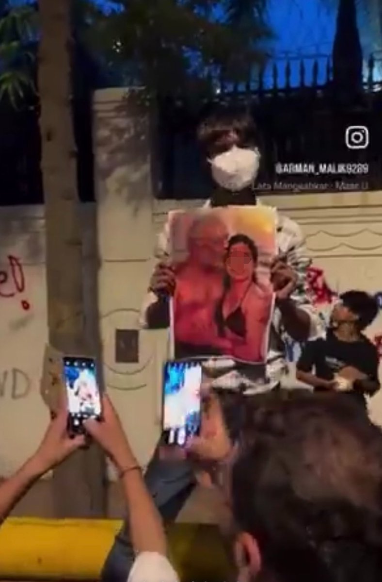 swati_gs's tweet photo. This is how a woman’s picture was morphed, paraded and circulated by Cockroach Janta Party protesters 

Watch the man holding it. Watch others making videos of it 

As @SanjeevSanskrit put it - a taharrush of sexual perverts

They all seemed to have gotten away with it UNTIL

we stepped in. Helped the woman file FIR. Helped her reach Delhi high court

The order by high court is today was STRONG: 
 - content to be pulled down within 24 hours  
- police protection for victim 
- start investigation in FIR (which names Dipke, Das and others)
- she can file for compensation from organisers 

This is the victory we had today 

Those who fought for her - @BhaiPreetSingh @AdYogeshh @VikasNagwan @SanjeevSanskrit

This is the parivar I am blessed to work with 🙏