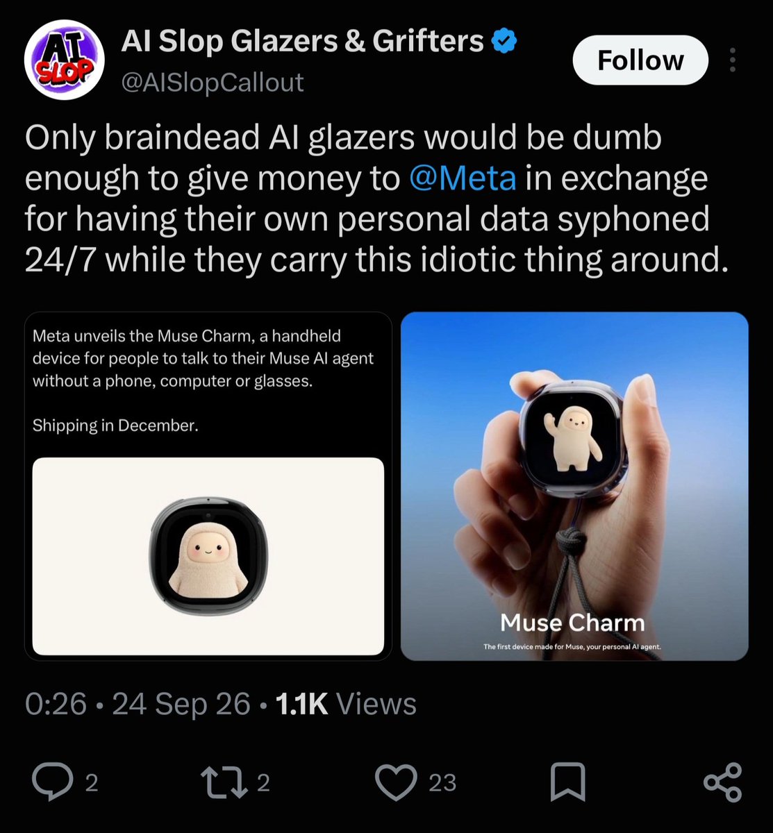 samodovol27052's tweet photo. @AISlopCallout I don't know, is it stupid? Yes, but you're the pot calling the kettle black. You have a blue check mark? Thus supporting AI. And even if it was gifted to you, by continuing to use it, you're still supporting AI. Furthermore, sir and/or madam? By continuing to use X, you're allowing Grok to learn off of your public posts, whether you had the blue check mark or not, which you can find within the terms of use policy.