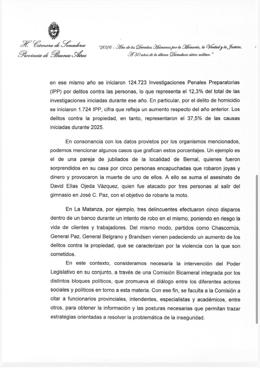 florenciarietto's tweet photo. Desde el bloque de senadores de La Libertad Avanza solicitamos la conformación de la bicameral de seguridad atento el baño de sangre en el que está sumergida nuestra provincia. https://t.co/9sfX990NUN