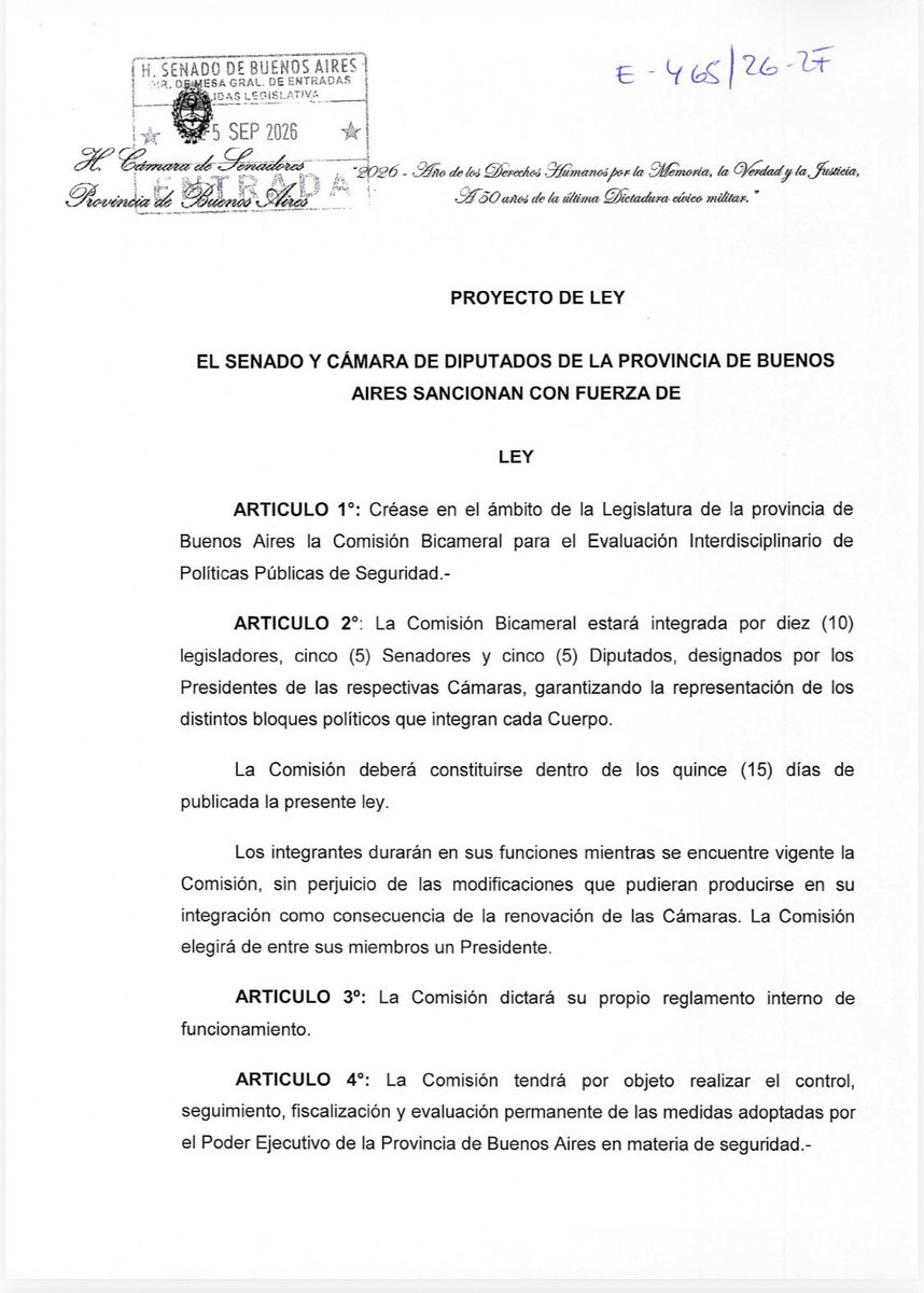 florenciarietto's tweet photo. Desde el bloque de senadores de La Libertad Avanza solicitamos la conformación de la bicameral de seguridad atento el baño de sangre en el que está sumergida nuestra provincia. https://t.co/9sfX990NUN