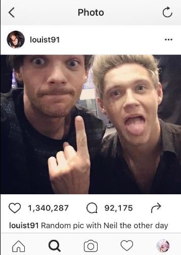 Cris_ahft's tweet photo. Recuerdan cuando Louis le decía “Neil” a Niall y lo hacia solo para molestarlo… ahora el usándolo en una cuenta de Ig JAJA https://t.co/ZwOIpdWYCk