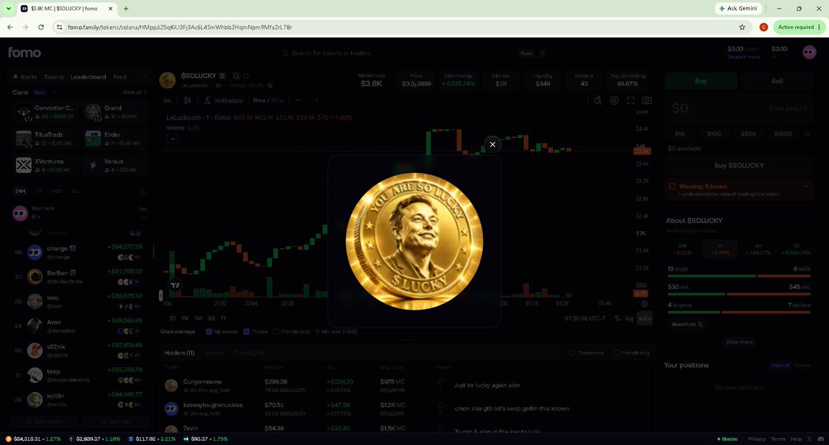 2AMtrenchbhs's tweet photo. The coin says it best: You are so lucky.

Most people look for the meta after it pumps. You’re looking at it right now. Fortune favors the ones who show up early. 🍀

The COIN ADDRESS !!!!!👇👇👇👇
HMppJi25qKiU3Fj3Ac6L4SmWhbb2HqmNpm9Mfa2rL78r

Yall really telling me this cant be one of those coins cupsey buys rn !!! 

#cupsey #Orangie #insider #Kimichi #Qwerty