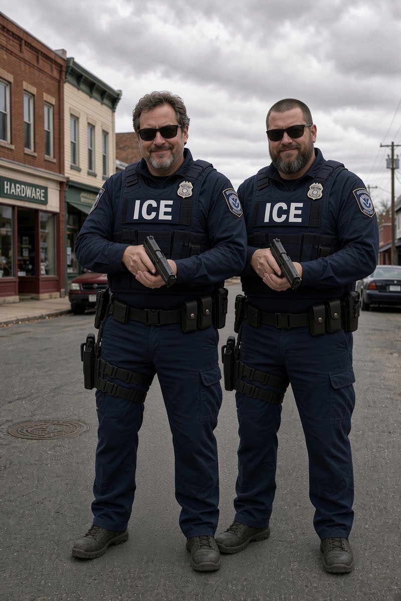 MAGAMayorGuy's tweet photo. This man was protesting downtown against ICE agents deporting illegal immigrants. He found one of their handguns, picked it up, and next thing he knew he was just another agent. His new ICE brother is showing him the Right way to detain and deport. He puts America First now. 🇺🇸 https://t.co/ZafMic1go4