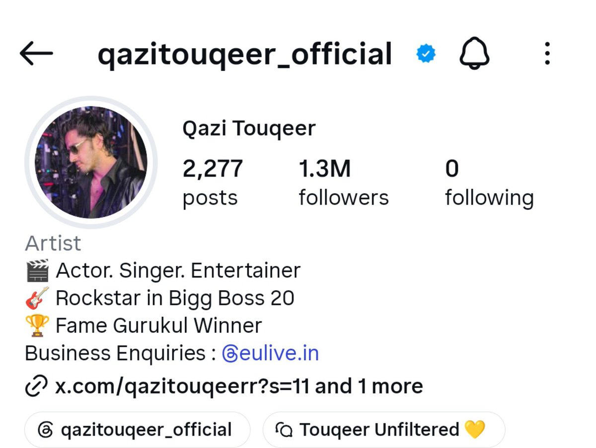DipankarJo18390's tweet photo. QAZI HITS 1.3 MILLION ON IG

ANOTHER 100K. ANOTHER DAY. ANOTHER MILESTONE.

The growth has been absolutely INSANE — 1M → 1.1M → 1.2M → 1.3M with 100K+ coming NONSTOP for days! 

This isn’t a moment, this is a MOVEMENT. The Qazi Touqeer wave is truly unstoppable! 👑

#QaziTouqeer • #BiggBoss20 • #BB20