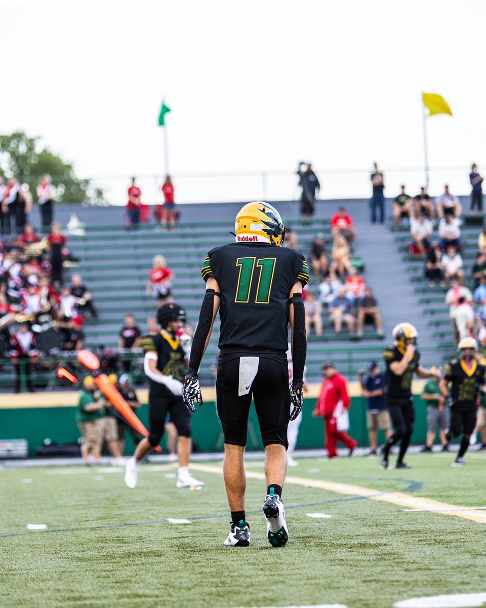 RayRayCamp11's tweet photo. Back on the Gridiron tonight with my brothers! Been locked down all season on Defense! No Fly Zone! Zero TDs allowed to date! Come check me out tonight against Findlay.

Is it the Cleats @DeionSanders? 

@JoeNemith3 @PrepRedzoneOH @OhiosElite1 @ODUFootball @DeionSanders @CHS_EaglesFB