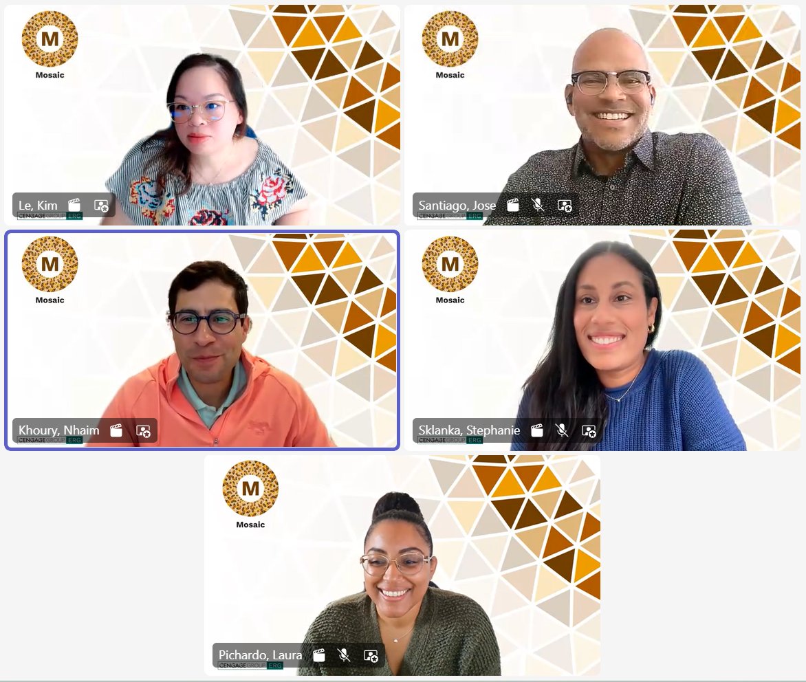 CengageLearning's tweet photo. Our Mosaic ERG celebrated #HispanicHeritageMonth with a panel exploring how culture, identity &amp; family shape our personal and professional lives. Conversations like these help foster curiosity, connection &amp; belonging across Cengage. #CompanyCulture #EmployeeExperience https://t.co/nK8IptU5Hh