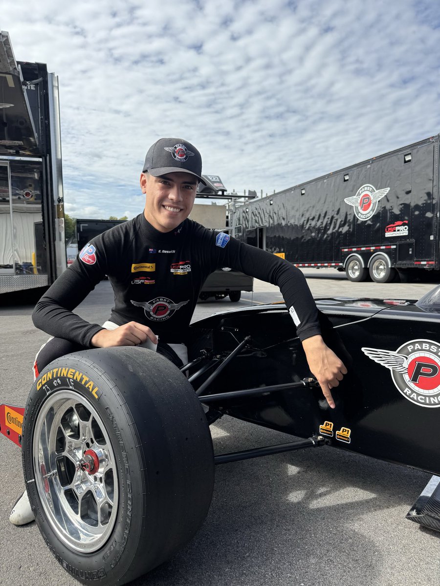 USF2000's tweet photo. Finale weekend is off to a fast start for Eddie Beswick and Pabst Racing: pole for USF2000 Race 1๐๐
#USFPro #INDYCAR #Motorsports #Continentaltire #VPRacing https://t.co/uersASJOJC
