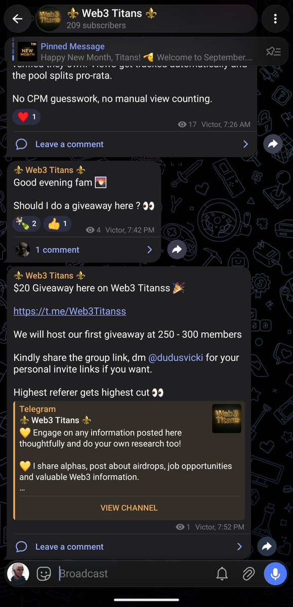 dudusvicki's tweet photo. Good day guys, how are you all doing? 👀 

I just made a giveaway post on my channel 🎉

🔗 https://t.co/dOlJXMRJmf

Let's join and hop on it 💪🏾 https://t.co/Q6k1JRdPSQ