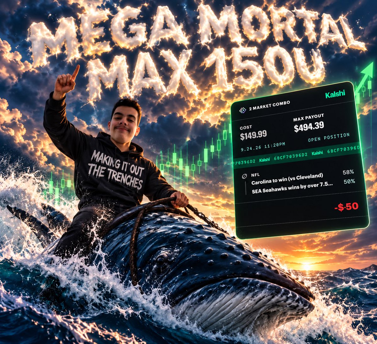 gpicksfromfbloc's tweet photo. MEGA MORTAL MAX  🐳🐐🏈

SEAHAWKS -7.5 (+100) 💙💚

PANTHERS ML (-120) 🐆💙

SEE YOU ON THE FLIP SIDE https://t.co/bjYi7KmFAb