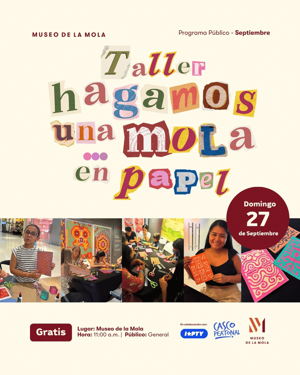 PuntoBohemio's tweet photo. #ArteCultura
Celebrando el último domingo del mes, el @MuseoDeLaMola invita al taller "Hagamos una mola en papel", para conectar con la tradición guna a través de la creación de arte hecho a mano.

Domingo 27 en Casco Antiguo, gratis a las 11AM.

#Panamá #artesanía https://t.co/IqCo2swwfK