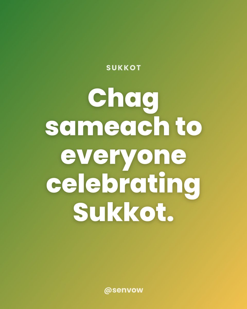 senvow's tweet photo. Sukkot begins at sundown tonight and runs through October 2. A week of meals in the sukkah, with the door open to guests. Wishing you a happy one.

#Sukkot https://t.co/OFLRjVEAbq