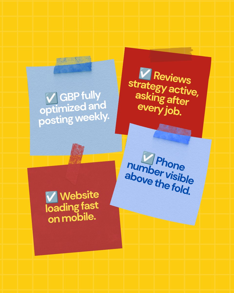 NearMe77095's tweet photo. Your Q4 local marketing checklist. ✅ 

How many can you check off right now? If it’s less than 6, that’s where we start.

https://t.co/OEwNpU4H61 👊

#LocalSEO #NearMeMarketing #ContractorMarketing #GBP #DigitalMarketing https://t.co/Zoge6Pd68C