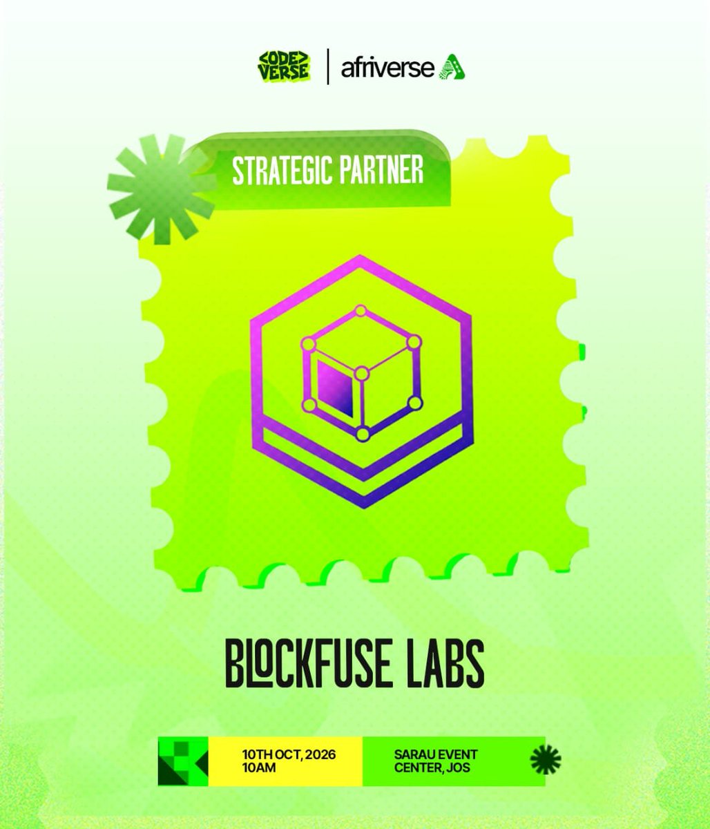 ScarFaceLabs's tweet photo. This one feels special.

@Afriverseworld is 2 years old. @blockfuselabs  is also 2 years old.

Two communities that started around the same time, both building from Jos, both creating spaces for people to learn, connect and find opportunities in tech.

Now, two years later, we’re coming together as strategic partners.

I think there’s something beautiful about that.

We’ve both had our own journeys, challenges and wins, but we’ve kept showing up and building.

So as AfriVerse celebrates two years with Coded-Verse 1.0, I’m proud that Blockfuse Labs gets to be part of it.

This is bigger than an event partnership for me. It’s two growing communities choosing collaboration and thinking about what we can build together for the years ahead.

Happy 2 years to AfriVerse. 🤝

From one 2-year-old community to another — we’re just getting started. 🚀

AfriVerse × Blockfuse Labs