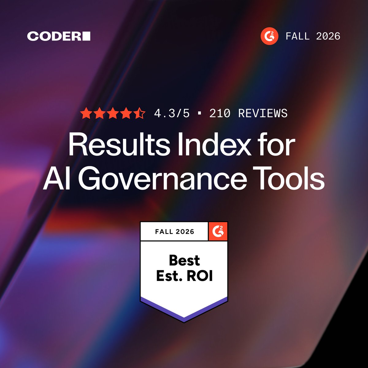 coderhq's tweet photo. Coder is on G2's Implementation Index for AI Governance Tools, Fall 2026. A reviewer's onboarding story: five engineers, prebuilt workspaces, pushing code before lunch on day one.
https://t.co/BZvO6UfFqM https://t.co/LvL7kJehwy