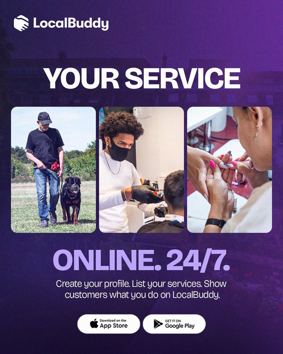 Localbuddyy's tweet photo. Got a service? Get discovered locally. 📍🤝

Create your LocalBuddy profile, showcase what you do, and connect with customers looking for local services.

Your skills. Your service. Your local customers. 🚀

#entrepreneur #localbusiness https://t.co/3MqKOqOGlp