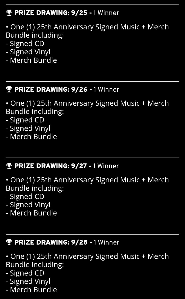 shannon_said's tweet photo. They're literally giving away bundles of signed merch and music every day for like the next month ( https://t.co/5t7dWUJHqH to enter if you haven't already gotten an email! ) https://t.co/SvGmUdKgmm