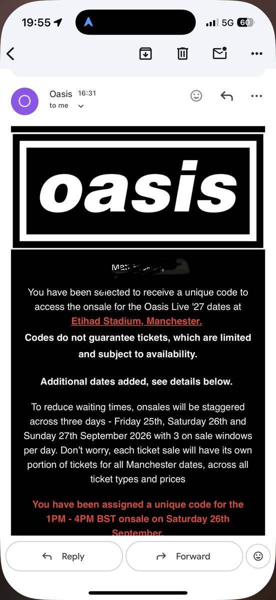 HireVarane's tweet photo. Selling Oasis Pre sale code for Etihad - message for more details - can meet in Manchester so you can validate the code #Oasis #OasisLive #oasismanchester https://t.co/ZWEPxcV8vi