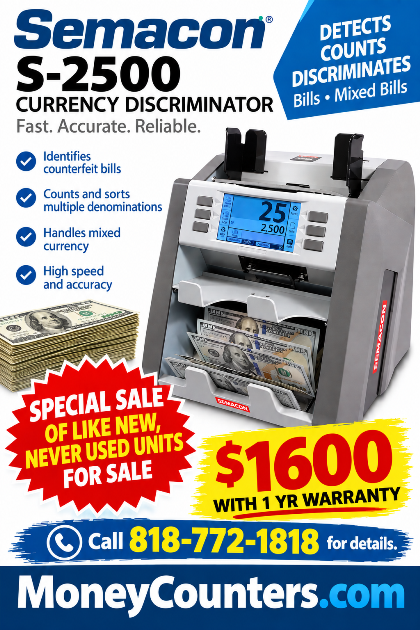 BrandableNames's tweet photo. https://t.co/bjanx9zn7Z
We have a limited supply of  'Like New - Never Used' Semacon Currency Discriminators now in stock, for only $1600.00, w/1 year warranty! #moneycounters #Semacon #CurrencyDiscriminator #bank #creditunion #arcade #Casino #money #dispensary #cashhandling https://t.co/n4kFdC7qiF