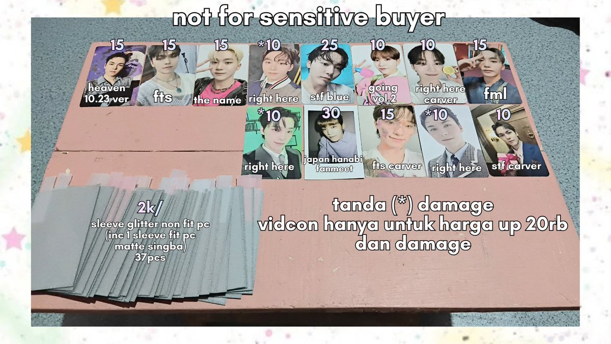 wonw00lovey's tweet photo. #wts yuk jajan pc dan perintilan harga receh, min pembelian 30rb yaa

🏡 dom sulsel
❌️ exc adm 25% dan pack
✅️ keep event w/dp
🍊 co by oren

bole dm klo mau bertanya-tanya, take banyakan nnti ada diskon lagi 😍
#seventeen #carat https://t.co/OUr536T04Z