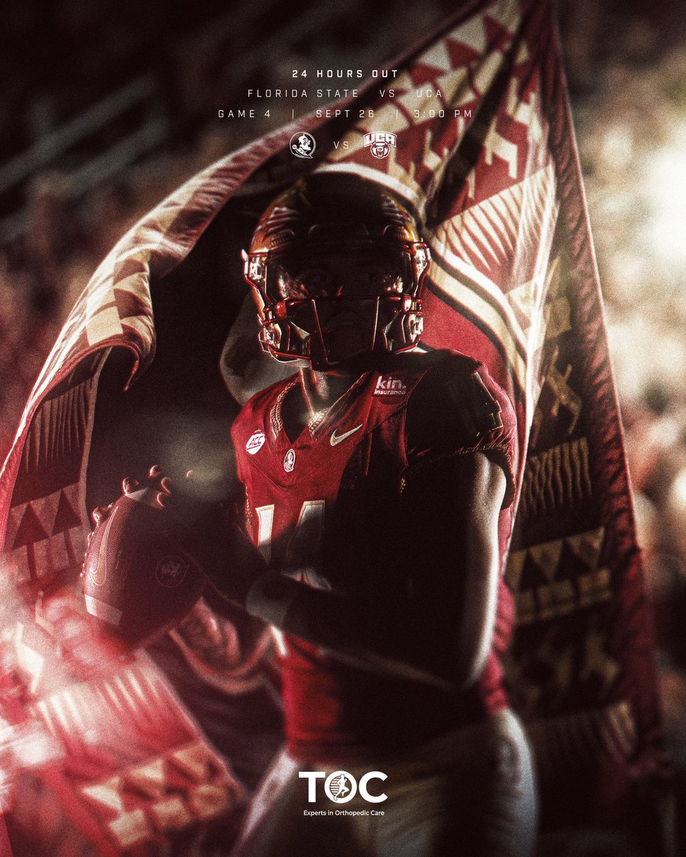 FSUFootball's tweet photo. 2️⃣4️⃣ Hours

#NoleFamily https://t.co/nEqAjmeEBH