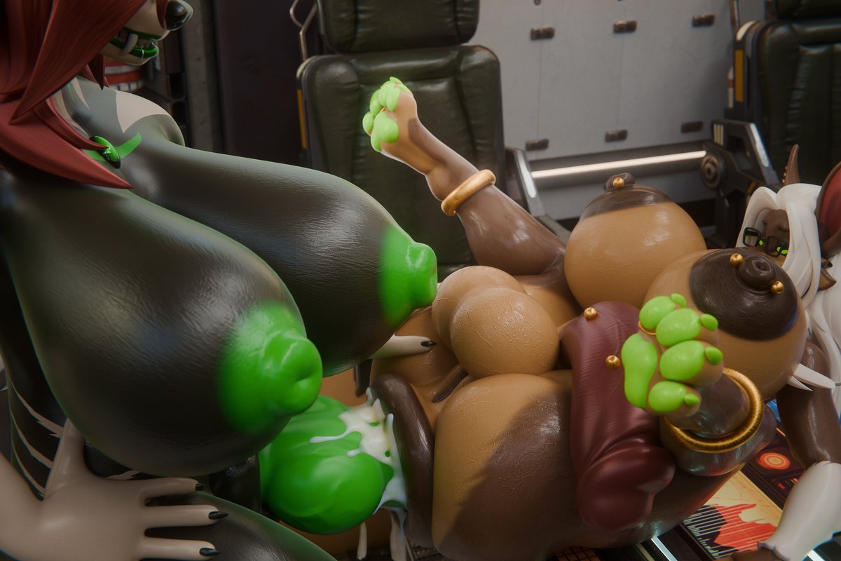 StarwindAD's tweet photo. ✨Mature & Delicious II✨

Can't get enough of that tight, soft, squeezing Donut of the Skunkyote. Its a special treat when a fellow Breeder is willing let you enjoy their depths passionately~

Such a wonderful view💚

🎨 @JerryElRato
Nexy @Skunkyote
Modeler @Leothemodeler
Vinette Modeler @FluffyGlitch101