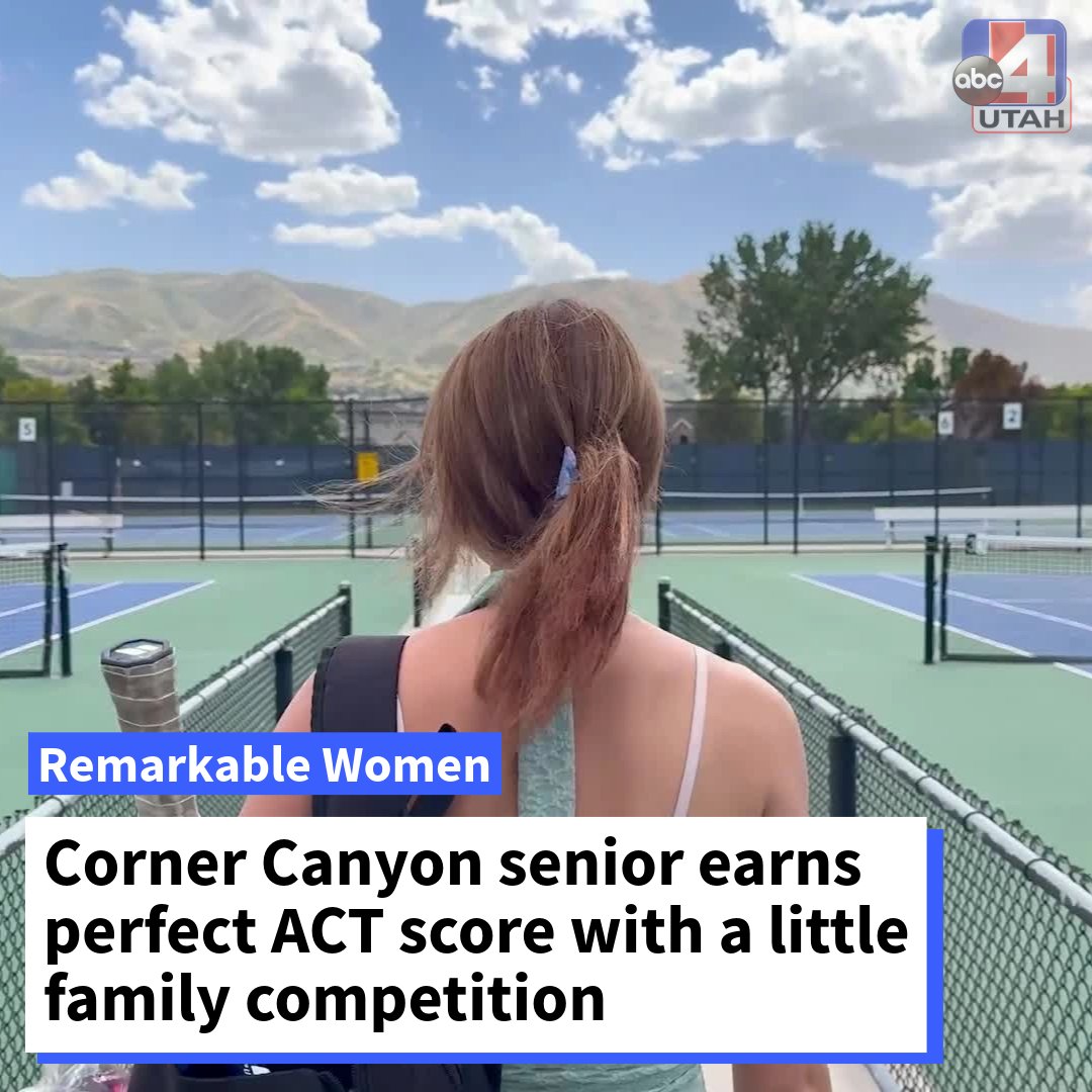 abc4utah's tweet photo. For Sydney Hanks, the ACT wasn’t just a test. It was a chance to settle a little family competition.

Full story: https://t.co/UzunmVtqMc https://t.co/84m7bTsH2X