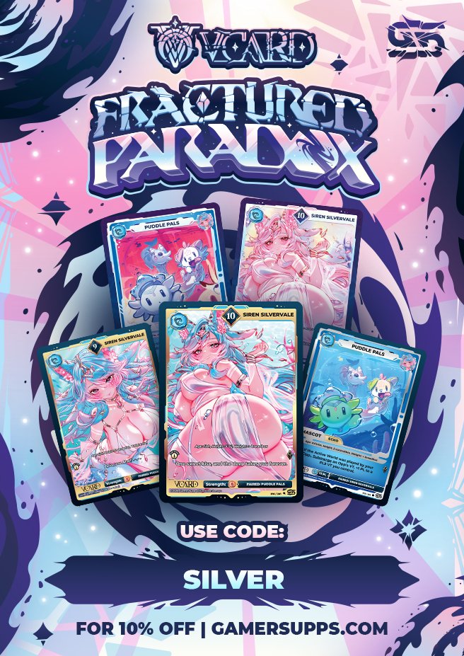 _Silvervale_'s tweet photo. THE NEW VCARD SET IS HERE! 

Will you collect the beautiful Paradox of your fishy waifu? 

DON'T FORGET TO USE CODE SILVER FOR 10% OFF!🥳

https://t.co/flL7Hw4UZy https://t.co/mgQ6A07PTK