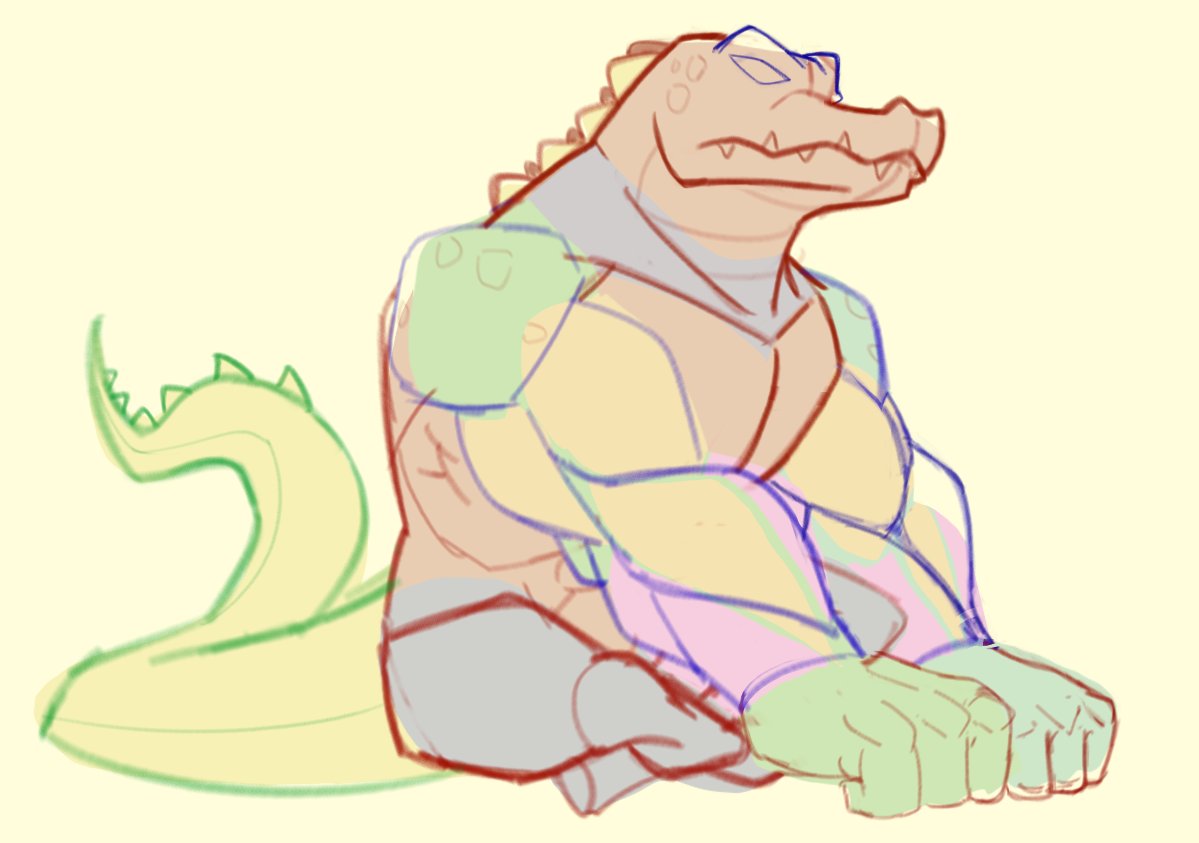 Manu_Bearded's tweet photo. Sorry for being so inactive, I've been reviewing and practicing my drawing, especially anatomy and gesture. But here's another drawing I plan to finish 🙏🏼🥹🐊✨.

Commissions are coming very, very soon btw!!! 👀🙏🏼 https://t.co/16yg1RstGt