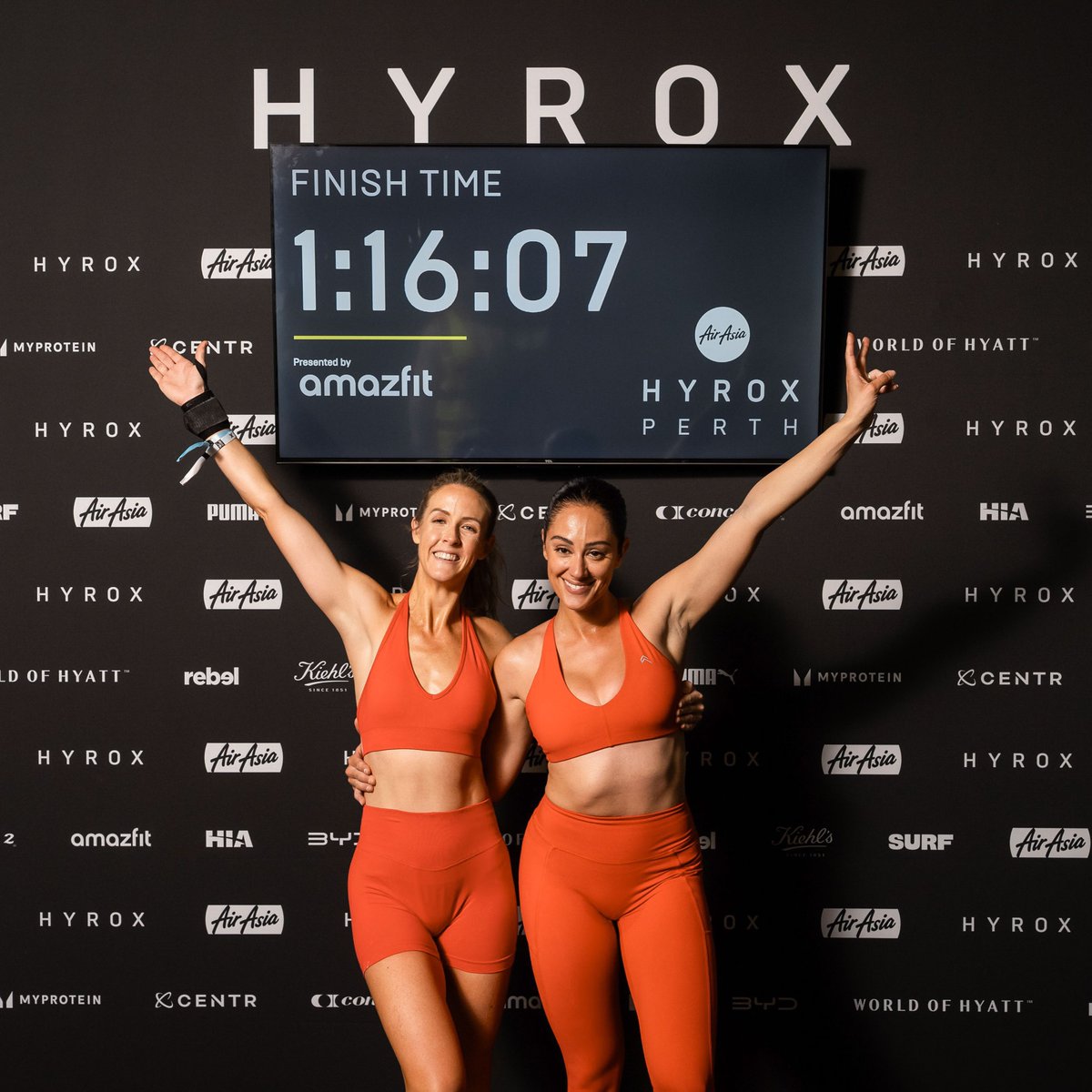 MarryOrchale8's tweet photo. Perth HYROX Women’s Doubles ✅

13 weeks of making every session count. Two busy mums, full lives, no spare hours—just consistency, discipline, plenty of laughs and a shared goal. Finish time: 1:16:07. So proud of us, and grateful for the https://t.co/1e3rUhJxK9