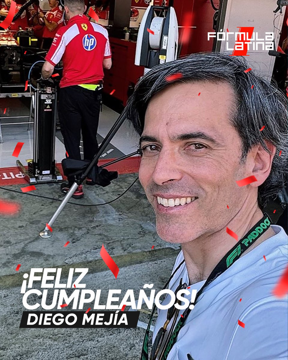 Formula_Latina's tweet photo. ¡Feliz cumpleaños al más top @diegofmejia 🔥🔥! ¡Que sigas muchos años más en el paddock! 

👇Déjale tu deseo cumpleañero a Diego 🎂 https://t.co/PM6JxPEIoG
