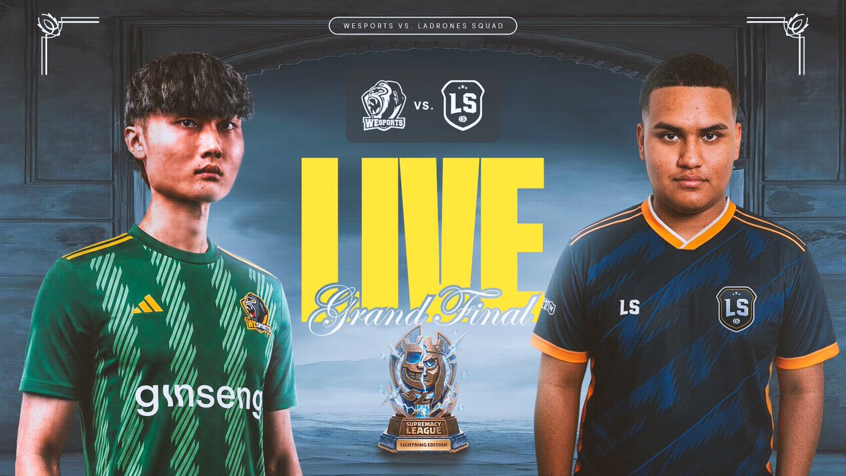 CR_Supremacy's tweet photo. 🔵 𝐋𝐈𝐕𝐄 - 𝐌𝐀𝐓𝐂𝐇 - 𝐆𝐑𝐀𝐍𝐃 𝐅𝐈𝐍𝐀𝐋 🏆

🔥 ALL OR NOTHING! 🔥

LADRONES SQUAD 🆚 WESPORTS

🏆 Only one will claim the SUPREMACY TITLE!

The final battle starts NOW! 💥

🇨🇱 @LadronesSquad 🆚 @WeSports_CR 🇩🇪
⏰: 19:00 UTC - 13:00 🇲🇽 - 21:00 🇪🇸
📺🇪🇸: https://t.co/TOheAE1nmv
📺🇪🇸: https://t.co/q5vw0ORYno
🎙️🇪🇸: @Recameca
📺🇺🇸: https://t.co/S5EMJNsWCg
🎙️🇺🇸: @arkaneXinfinity 
📺🇧🇷: https://t.co/3g9cfD9s1m
🎙️🇧🇷: @Steveflacr
📺🇧🇷: https://t.co/d5aHIslzk9
🎙️🇧🇷: @DeonClash
📺🇧🇷: https://t.co/AviT2ugTWA
🎙️🇧🇷: @CarlosR84132657

#SMCY2026 #WeAreSL #ClashRoyale