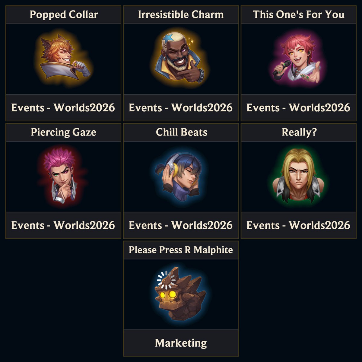 SkinSpotlights's tweet photo. HEARTSTEEL Icons &amp; Emotes and also a Emote for Malphite https://t.co/QlPq4wca1R