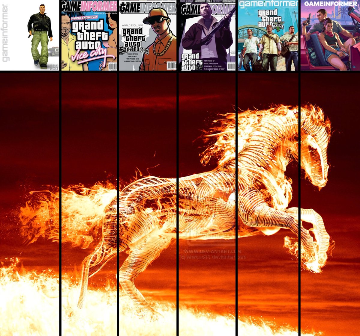 GTAVI_Countdown's tweet photo. GameInformer and Rockstar don’t miss.

Every GTA magazine cover is a banger 🔥 https://t.co/7LUvUtYcmt