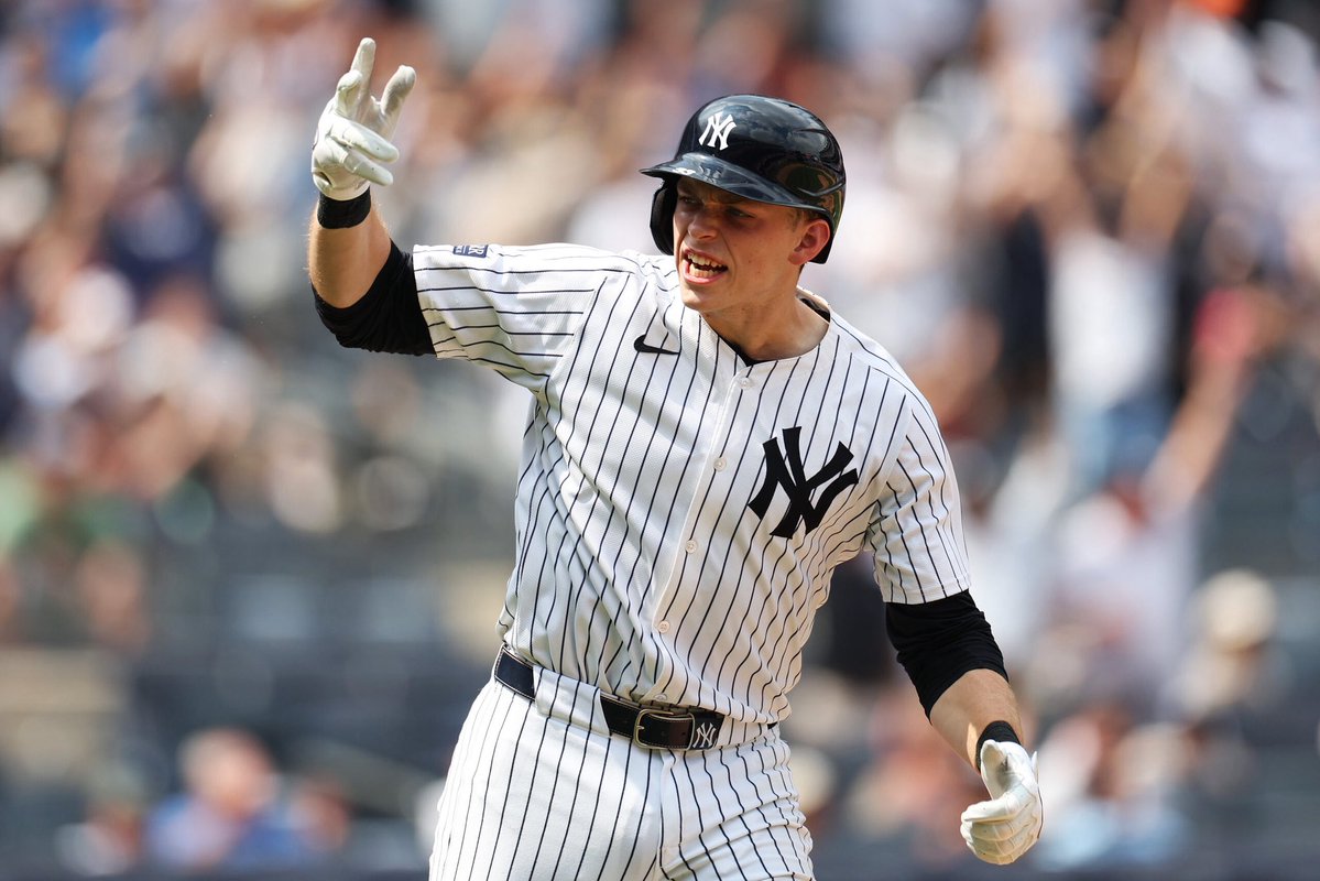 YankeesPod's tweet photo. If Ben Rice hits a HR tonight one follower is winning a Yankees shirt. 

Comment 22 to enter. 

Let’s go Yankees. https://t.co/hH5VZb2xvz