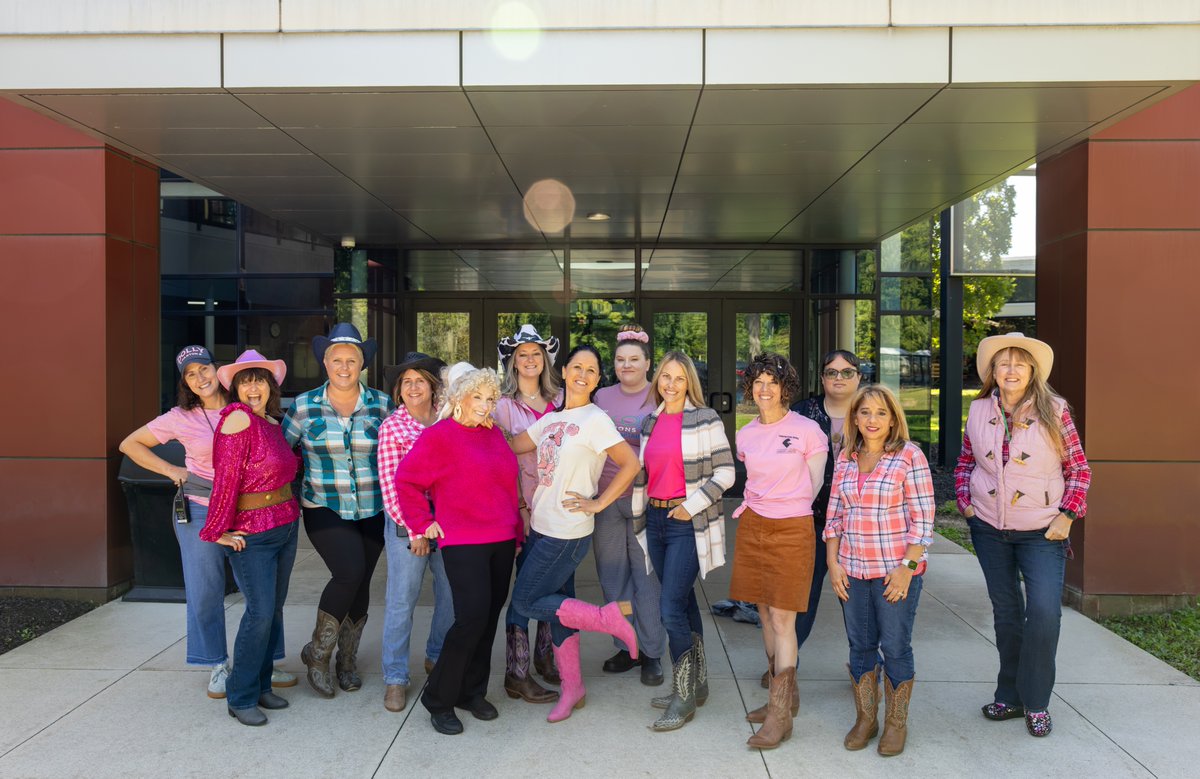 CVCCWorks's tweet photo. Our staff had a little extra fun today celebrating Dolly Day!  ✨💗🤠

From western wear to pink, sparkles and plenty of Dolly spirit, these ladies understood the assignment!

A big thank-you to our Hospitality & Food Preparation instructors for bringing the idea to our staff and treating us to some Dolly-inspired treats this week, too!

We’re always up for a little fun together and even happier to celebrate Dolly’s message of kindness, generosity, and giving back. 💖

#CVCC #DollyDay #DollyParton