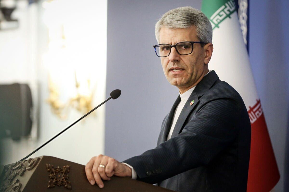 ShaykhSulaiman's tweet photo. JUST IN: IRAN FM SPOX BAGHAEI:

“Rutte’s remarks about the use of U.S. facilities in Europe for the U.S.-Israeli military operation against Iran are a clear admission that Europe knowingly participated in the war, despite repeatedly denying it.

The EU, its member states and NATO members must be held accountable for their political, military, logistical and other support for the U.S.-Israeli aggression against Iran.”