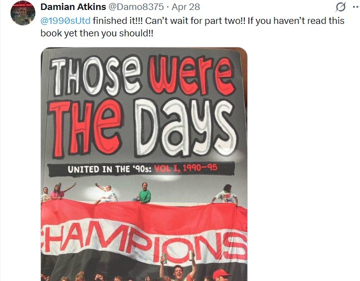 1990sUtd's tweet photo. THOSE WERE THE DAYS - the definitive account of Utd in the 1990s

Glory years untainted by cheating  

Buy it here now 👇

https://t.co/Sz3tqWP57o https://t.co/JOIlzkdaoM