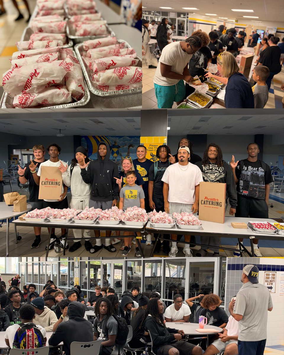 coach_najarro's tweet photo. A HUGE THANK YOU to Portillo’s, our Lamar Football Booster Club, and the Parra Family for showing up BIG for our Vikings this week! 🙌💙💛

Your generosity and support mean the world to our players. We are thankful to have such an incredible NORTHSIDE community behind us!

#VFND https://t.co/mtncVVxXTU