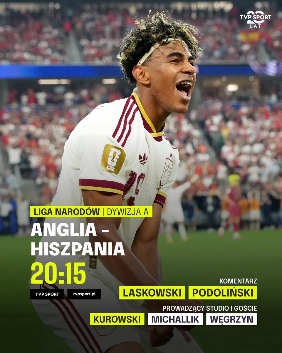 sport_tvppl's tweet photo. Reprezentacja Hiszpanii wraca do gry po wygraniu mundialu 👀

W swoim pierwszym spotkaniu w tej edycji Ligi Narodów UEFA zmierzy się z trzecim zespołem tegorocznych mistrzostw świata.

Transmisja hitu Anglia – Hiszpania na Wembley w Telewizji Polskiej 👉 https://t.co/5eKcnJoMmS https://t.co/JdFetSSJ20