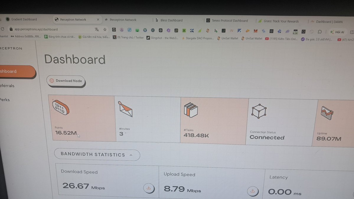 Mrle_Crypto68's tweet photo. Centralized cloud architecture is too rigid for dynamic AI model scaling.
​Operating my @PerceptronNTWK node to optimize latency, cross-node bandwidth routing &amp; trustless data aggregation. High uptime on my dashboard today! 🌐🚀
​#NodeAndProud #PERC $PERC https://t.co/c3kH4nLZP2